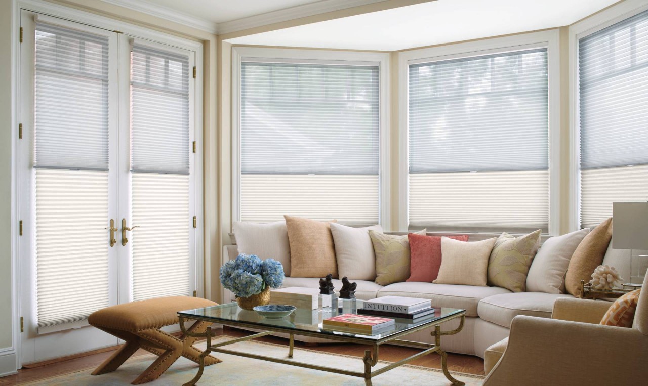 Hunter Douglas bay window shades near Seneca & Greenville, SC